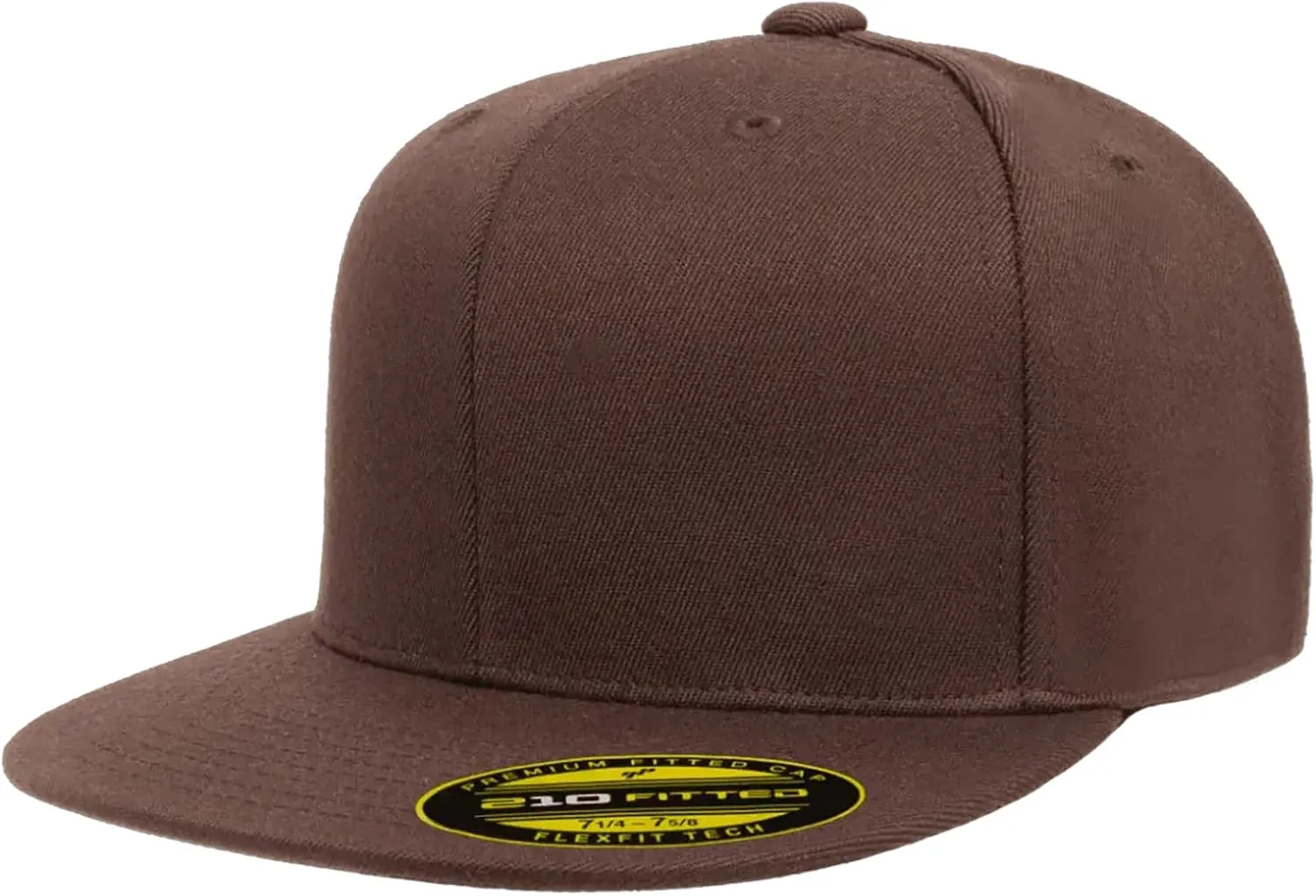 Joe's USA Flexfit 210 Structured 6 Panel Premium Wool Blend Fitted Hat - Bulk, Blank Caps