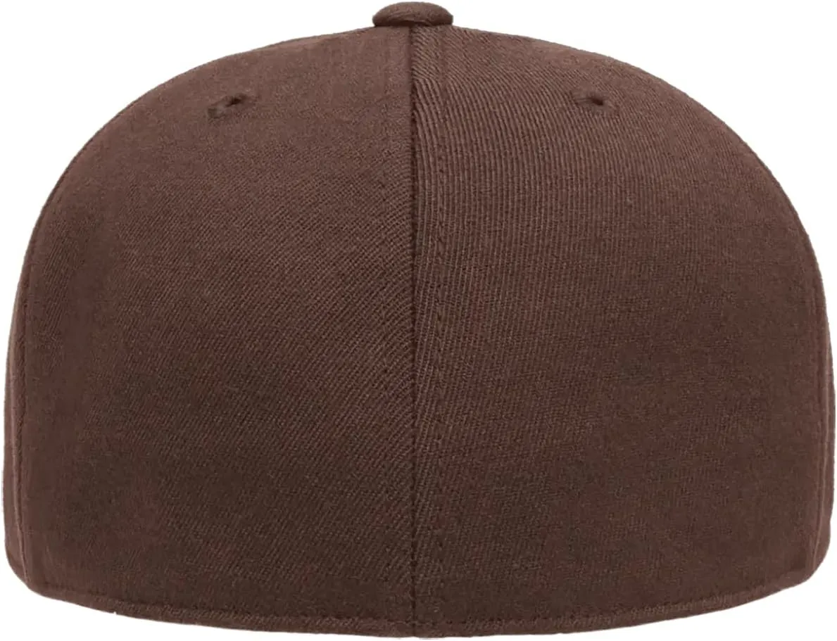 Joe's USA Flexfit 210 Structured 6 Panel Premium Wool Blend Fitted Hat - Bulk, Blank Caps