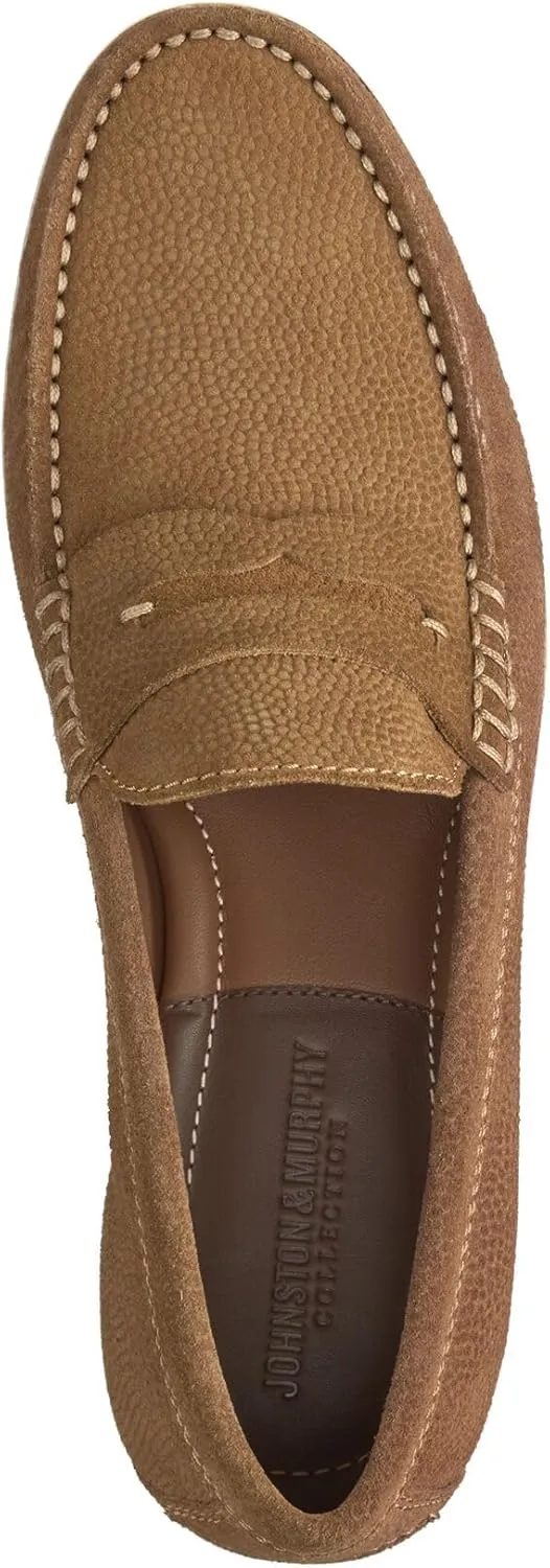 Johnston & Murphy Men’s Baldwin Penny Shoes – Men’s Dress Shoes, Leather Moccasin Shoes, Dress Shoes for Men, Durable Rubber Sole & Cushioned Footbed, Men’s Penny Loafers