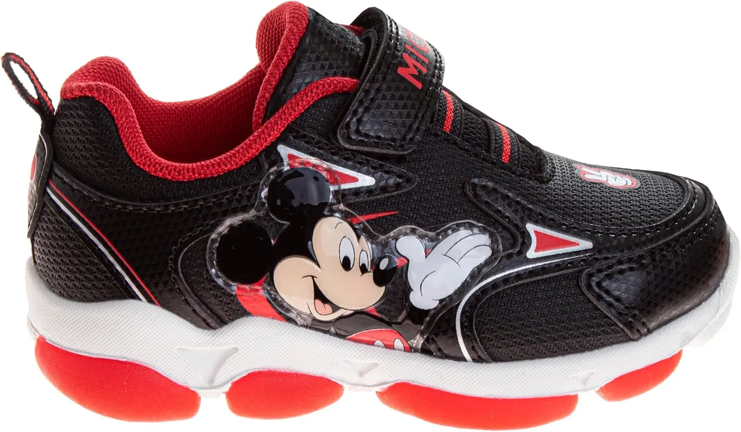 JOSMO Unisex-Child Sneaker to Mickey Mouse Boys Shoes - Slip-On Laceless Light-Up Sneakers (Toddler/Little Kid)