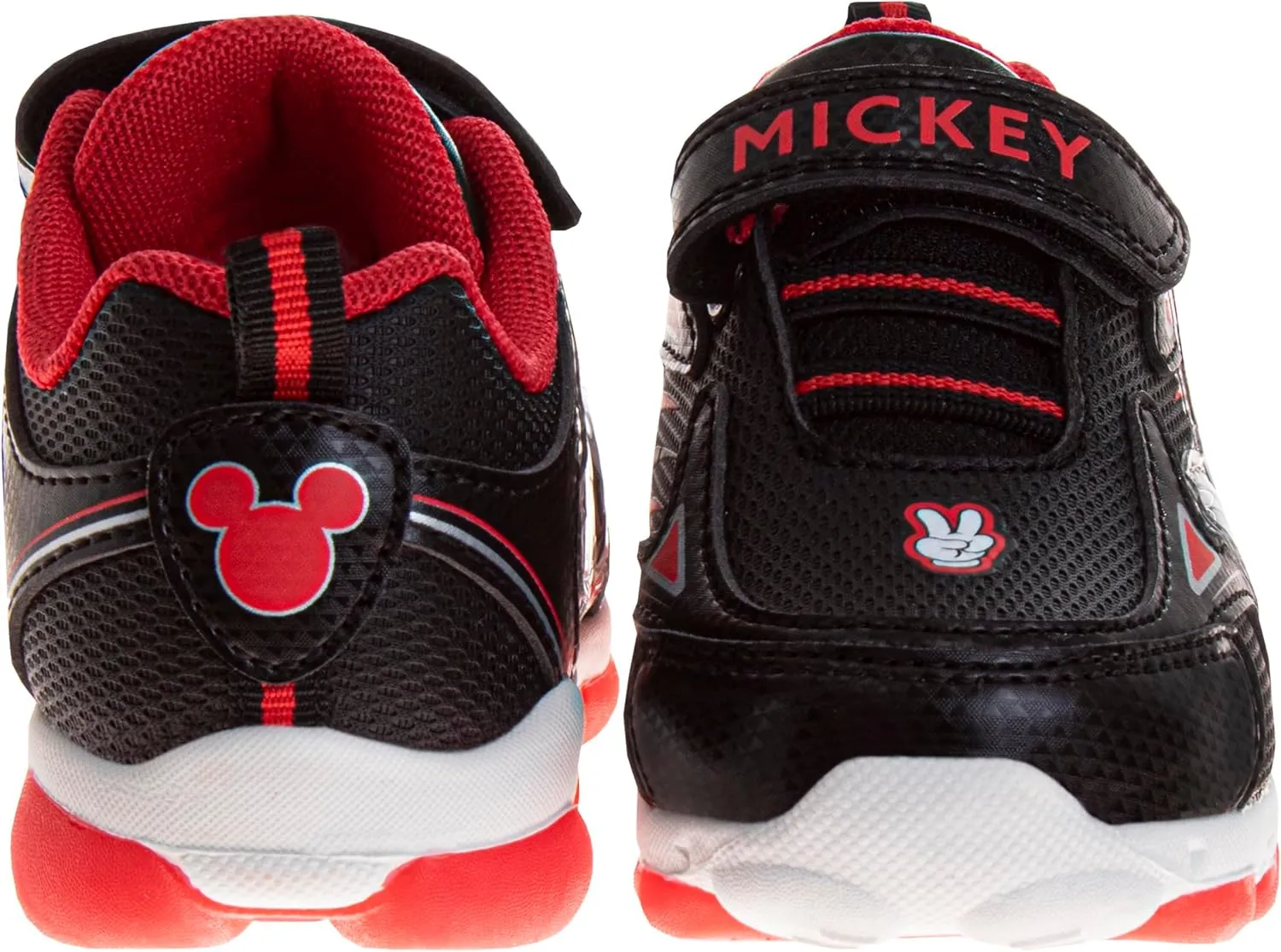 JOSMO Unisex-Child Sneaker to Mickey Mouse Boys Shoes - Slip-On Laceless Light-Up Sneakers (Toddler/Little Kid)