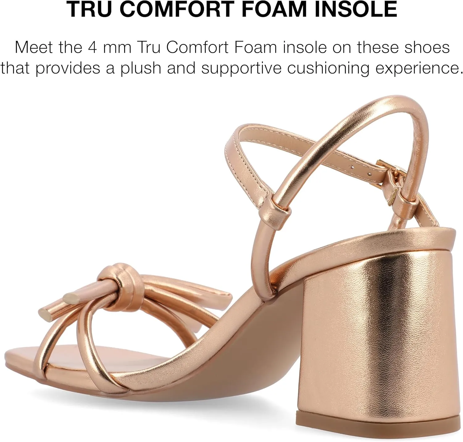 Journee Collection Womens Meryl Bow Block Heel