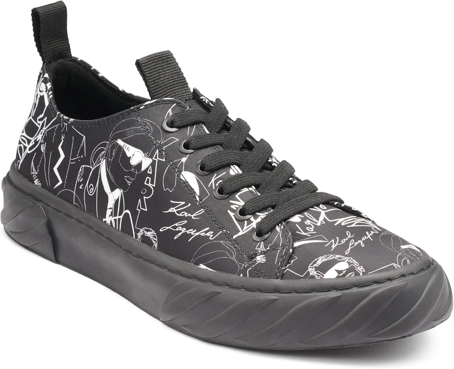Karl Lagerfeld Paris Men's Logo Rubber Sole Low Top Sneaker