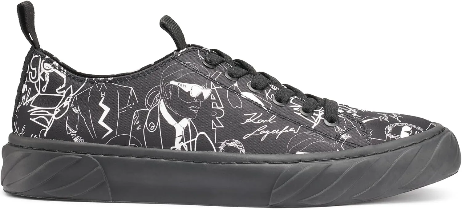 Karl Lagerfeld Paris Men's Logo Rubber Sole Low Top Sneaker