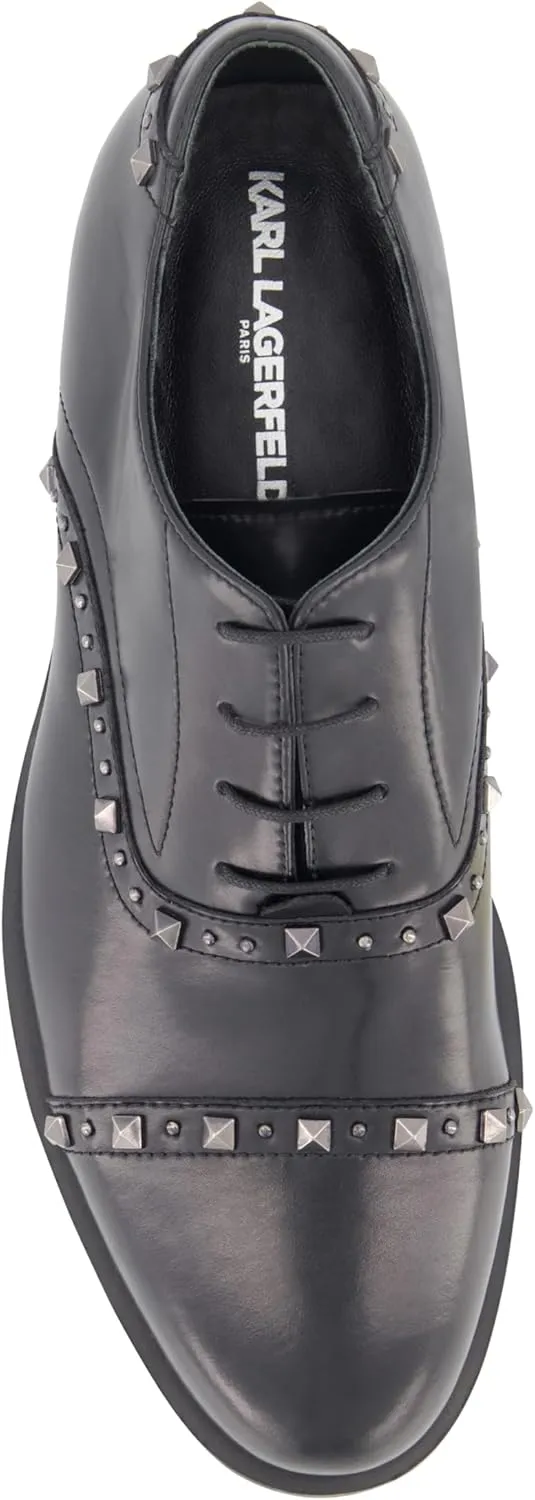 Karl Lagerfeld Paris Men's Studded Leather Oxfords Dress Shoe Sneaker