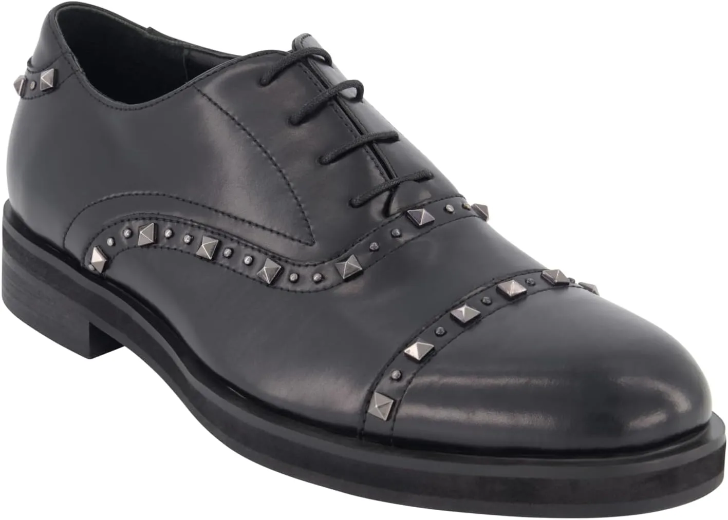 Karl Lagerfeld Paris Men's Studded Leather Oxfords Dress Shoe Sneaker