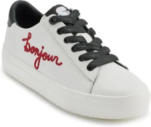 Karl Lagerfeld Paris Women's Cate Sayings Everyday Lace Up Sneaker
