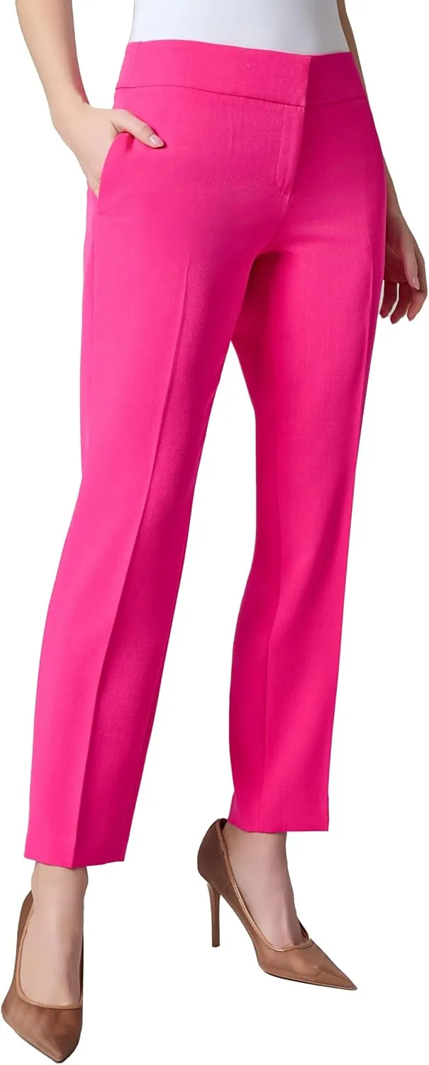 Kasper Women's Flat Front Slim Pant