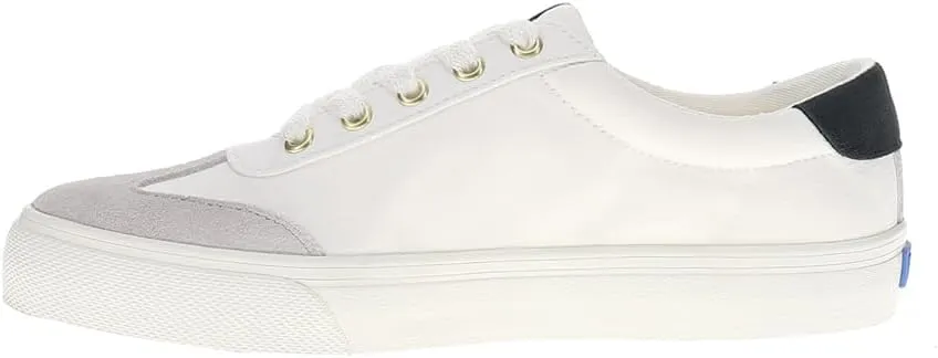 Keds Womens Jump Kick T-Toe Ripstop Suede Lace Up Sneakers Shoes Casual - Grey, White