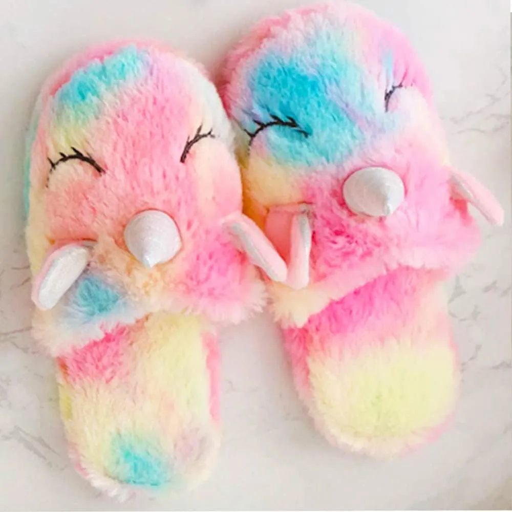 Kids Fuzzy Warm Soft Boot Slipper Non-Slip House Shoes Outdoor Indoor Winter Knitted Cozy Warm Girls Boys Slipper