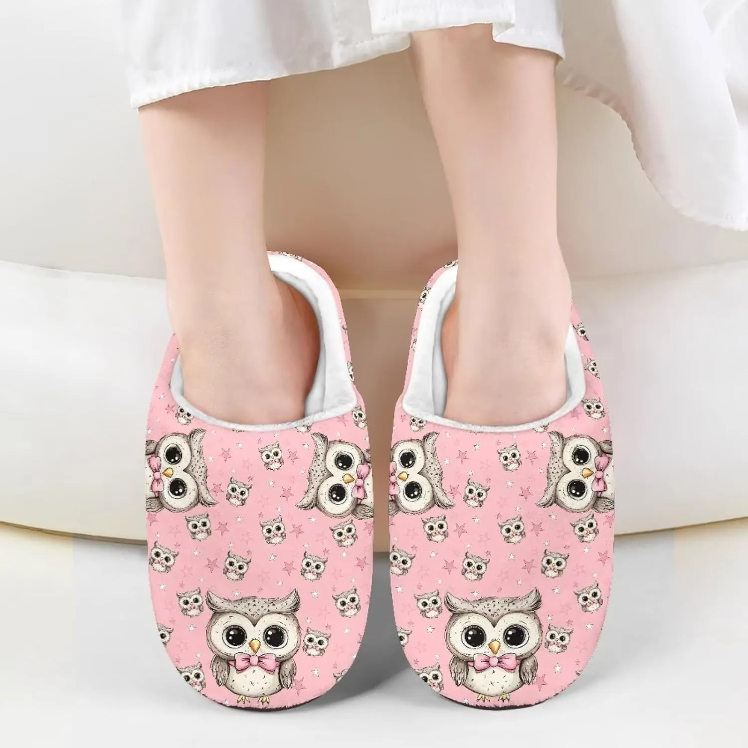 Kids House Slippers Pink, Warm Soft Slippers Home Slippers for Girls Non Slip, Comfy Cozy Slippers Indoor
