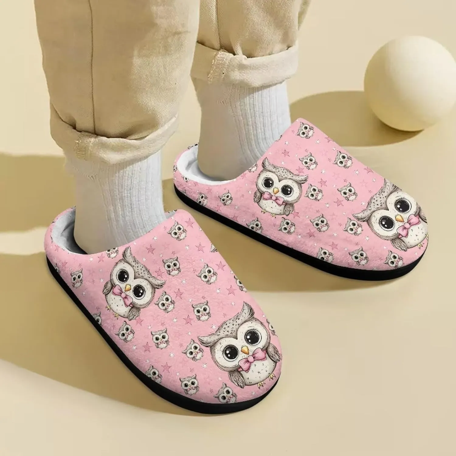 Kids House Slippers Pink, Warm Soft Slippers Home Slippers for Girls Non Slip, Comfy Cozy Slippers Indoor