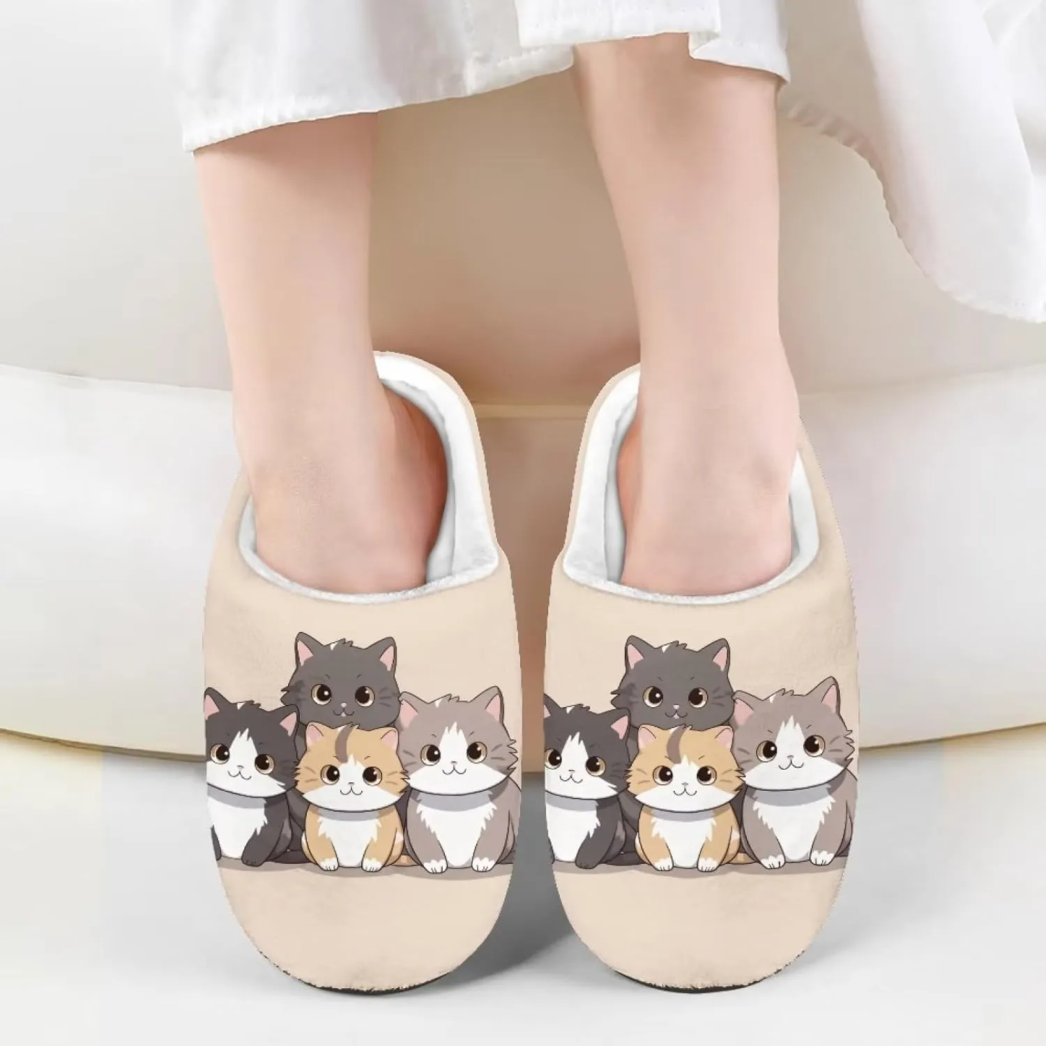 Kids House Slippers Size 9-14.5 Cute Slippers for Teen Girls Soft Plush Warm Bedroom Shoes