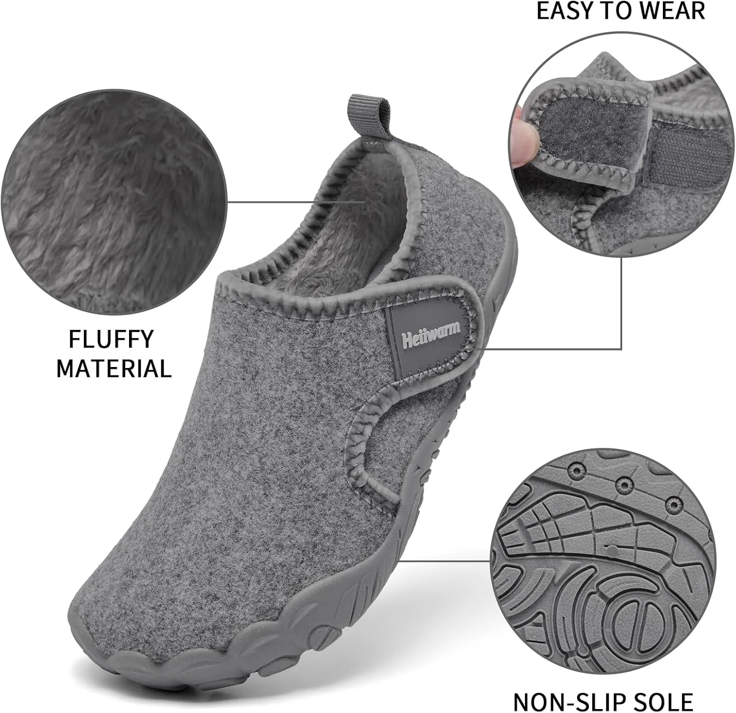 Kids Winter Slippers Cozy Soft Warm Non Slip Fleece House Lightweight Indoor Slippers for Girls Boys