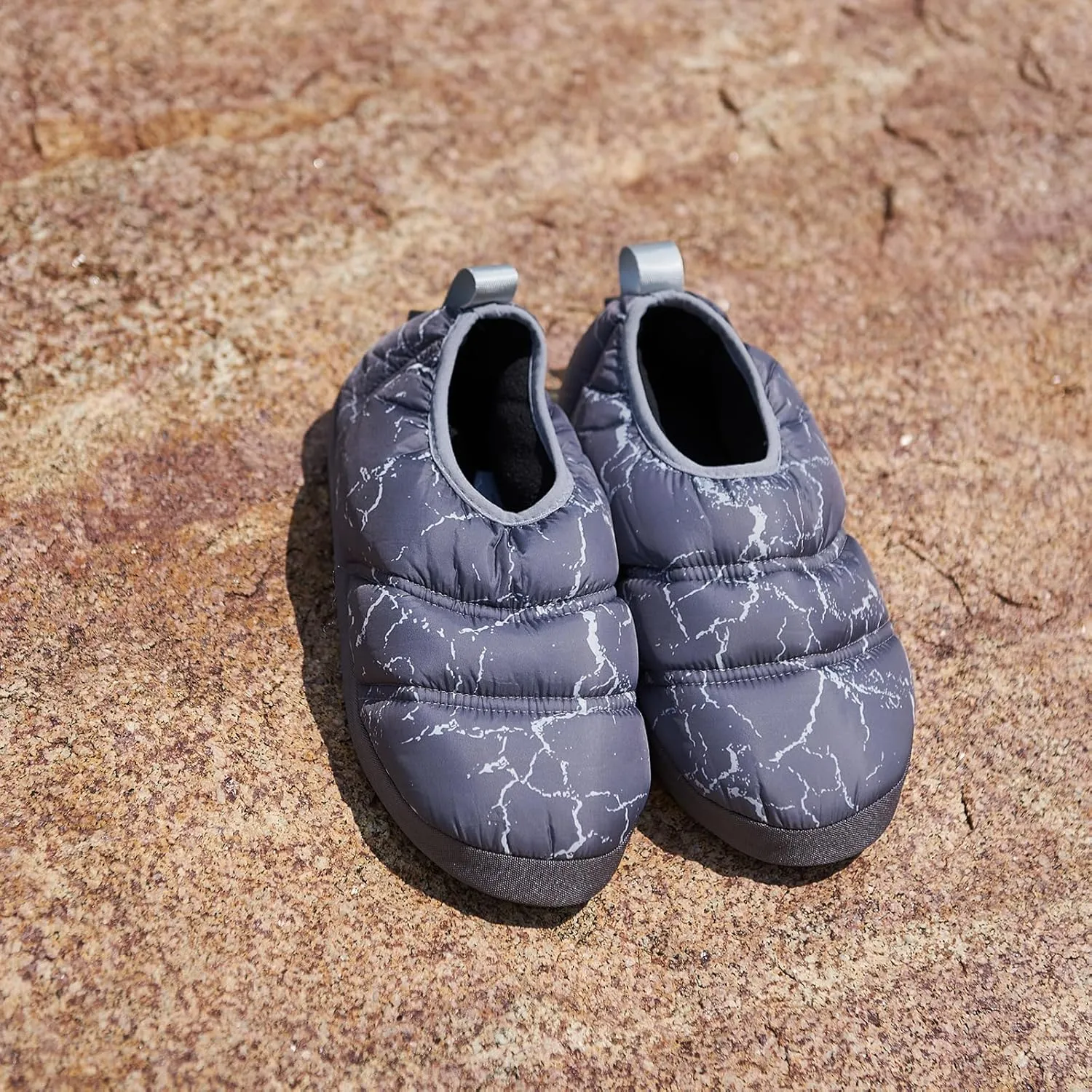 KingCamp Unisex Warm Camping Slippers Soft Winter Slippers with Non Slip Rubber Sole & Carry Bag