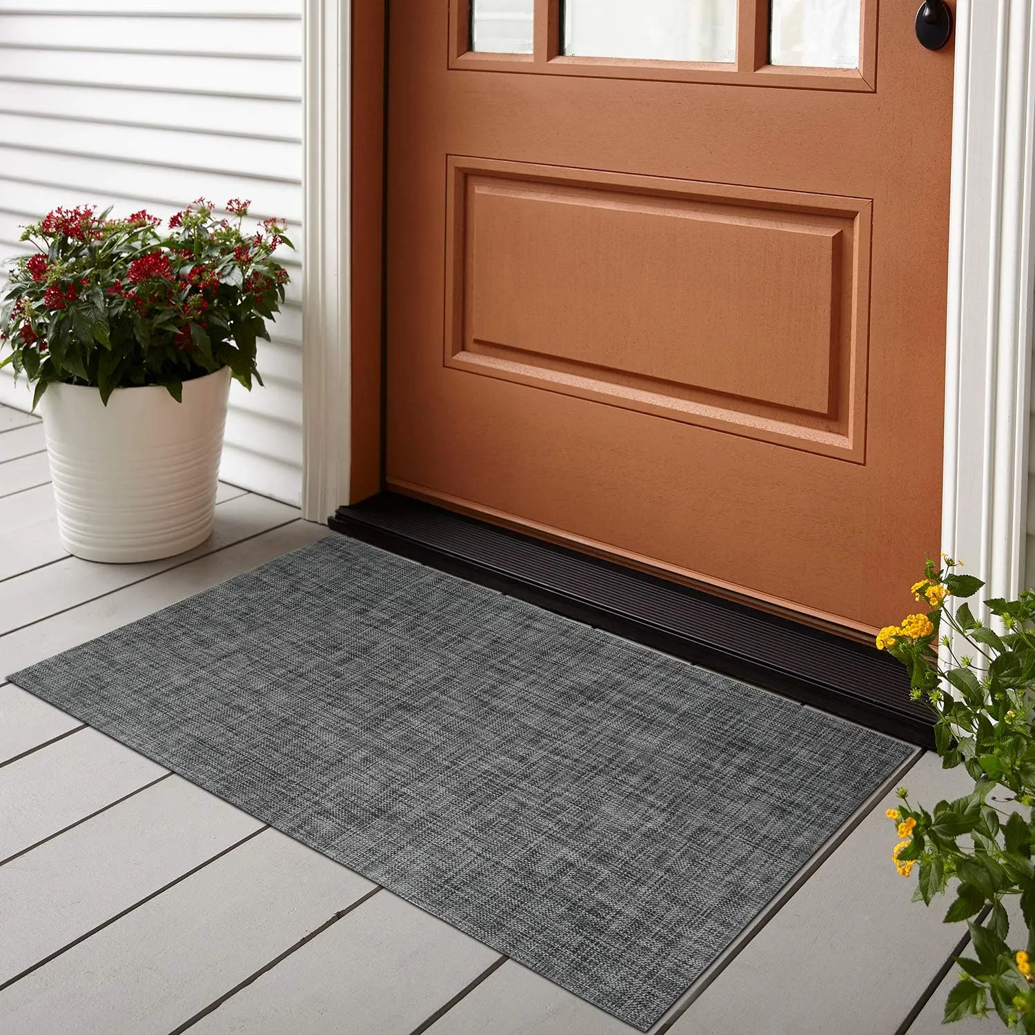 Kitchen Rugs Home Doormats 20X34X0.12 Inch Pet Mats Non Slip Waterproof Easy Cleaning Stain Resistant Rolled Packed