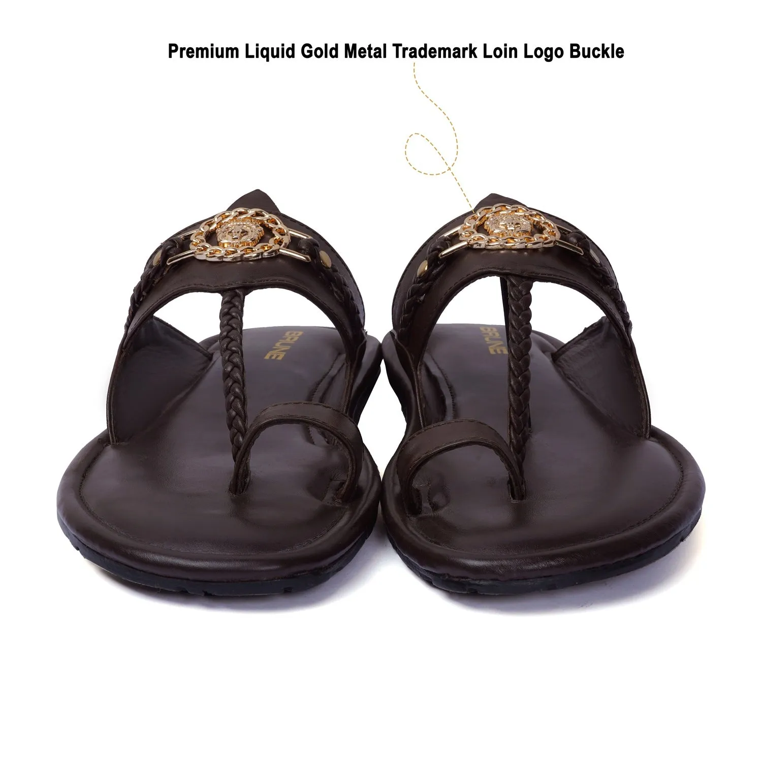 Kolhapuri Dark Brown Slipper