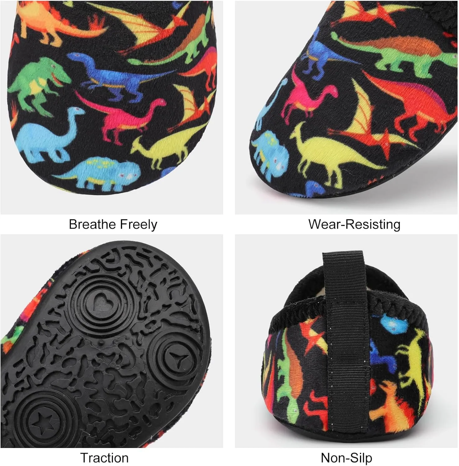 L-RUN Toddler Boys Girls House Slippers Indoor Home Shoes Warm Slipper Socks for Kids Baby Soft Winter Warm Walking Shoes