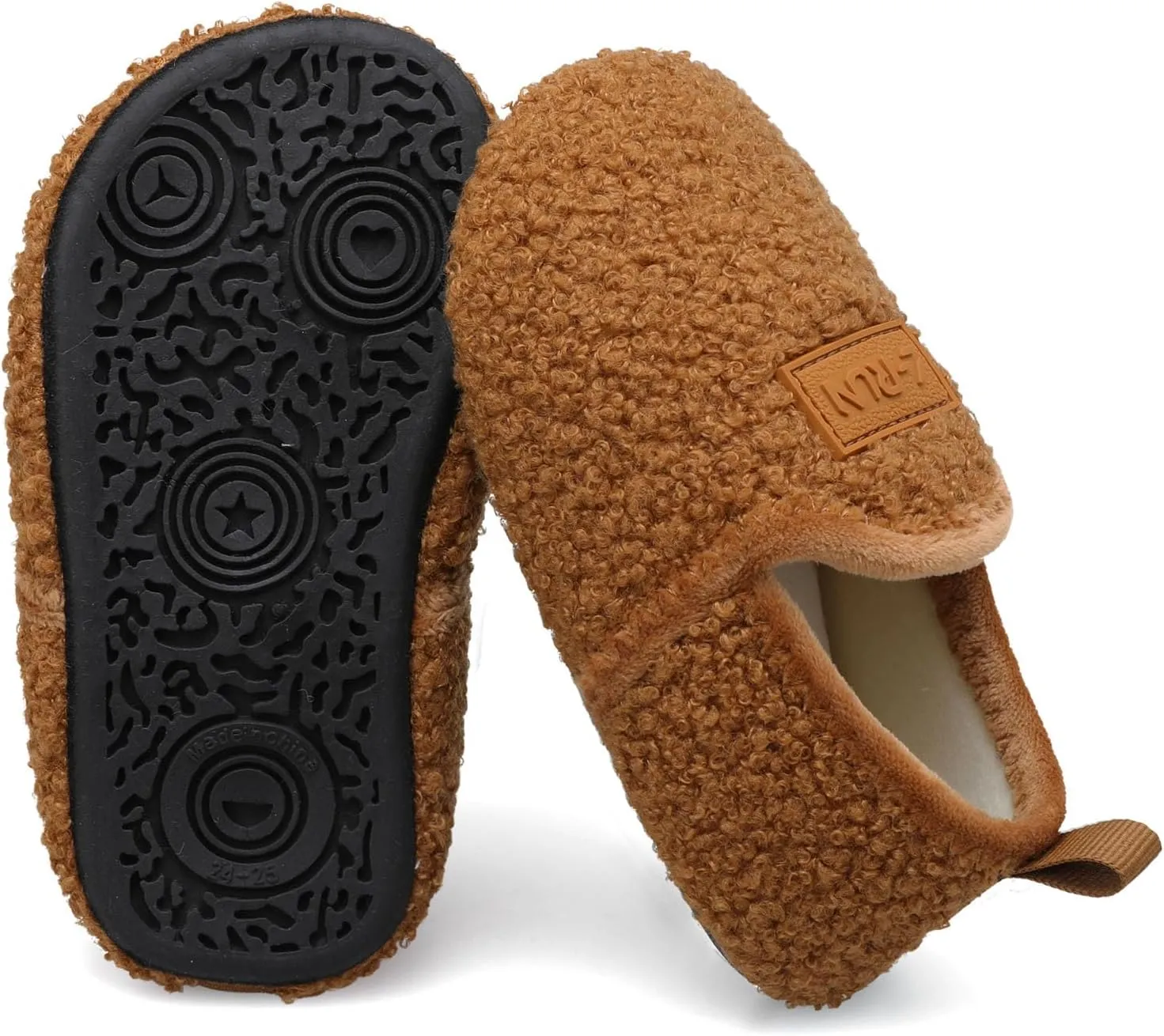 L-RUN Toddler Boys Girls House Slippers Indoor Home Shoes Warm Slipper Socks for Kids Baby Soft Winter Warm Walking Shoes