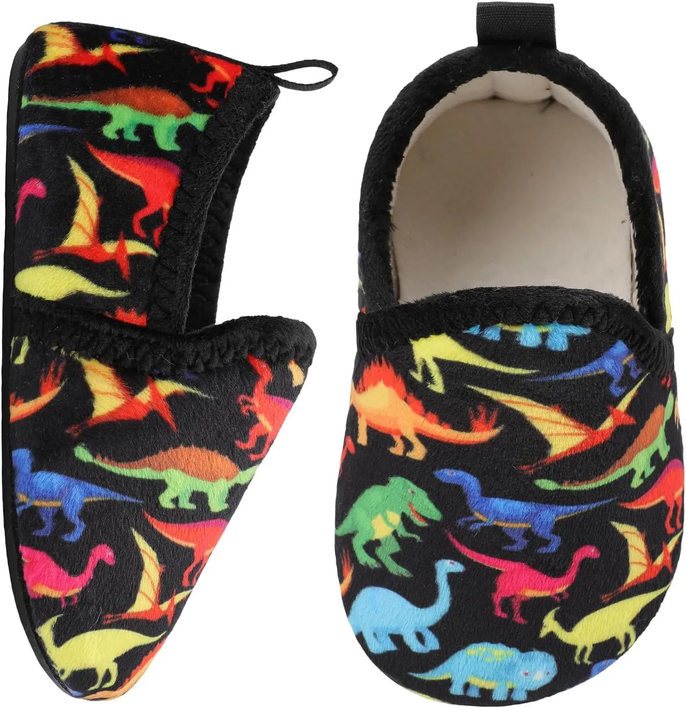 L-RUN Toddler Boys Girls House Slippers Indoor Home Shoes Warm Slipper Socks for Kids Baby Soft Winter Warm Walking Shoes