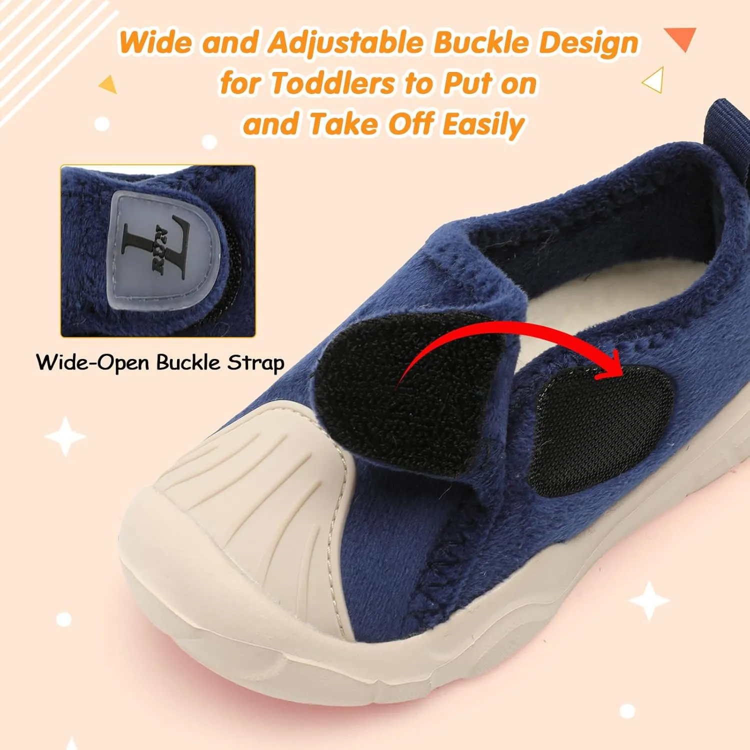 L-RUN Toddler Slippers Soft Boys Girls Barefoot House Slippers Anti-slip Lightweight Home Shoes for Indoor Outdoor Walking