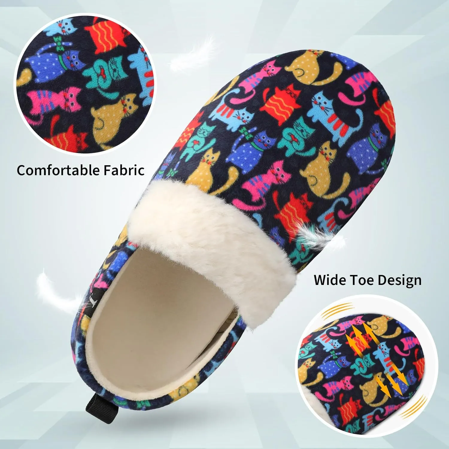 L-RUN Womens Mens Slippers Soft Curly Lightweight House Shoes Cozy Slippers with Fleece Lining for Indoor and Outdoor