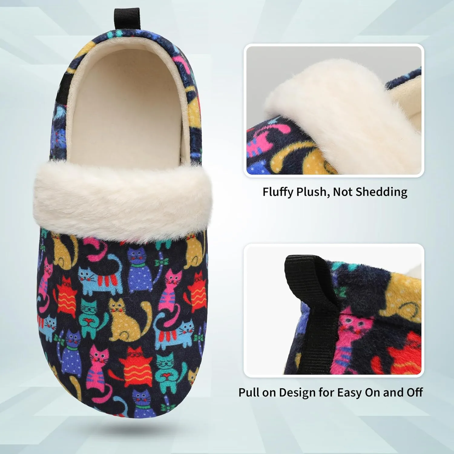 L-RUN Womens Mens Slippers Soft Curly Lightweight House Shoes Cozy Slippers with Fleece Lining for Indoor and Outdoor