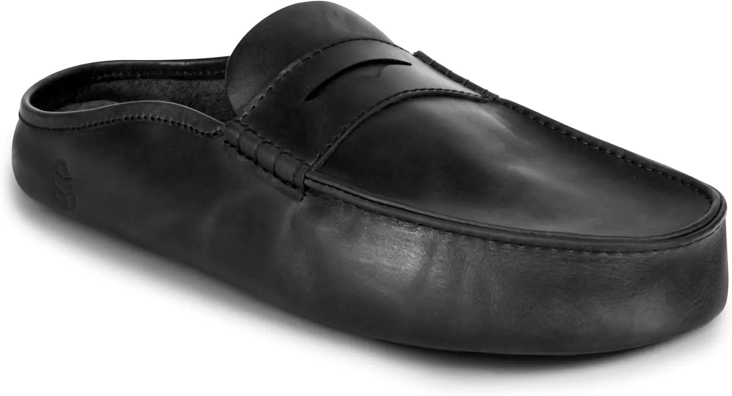 La Leche, Penny Loafer Slippers, Slip-On Indoor Scuffs, Shoes for Home, Full Grain Leather & Memory Foam, Handmade