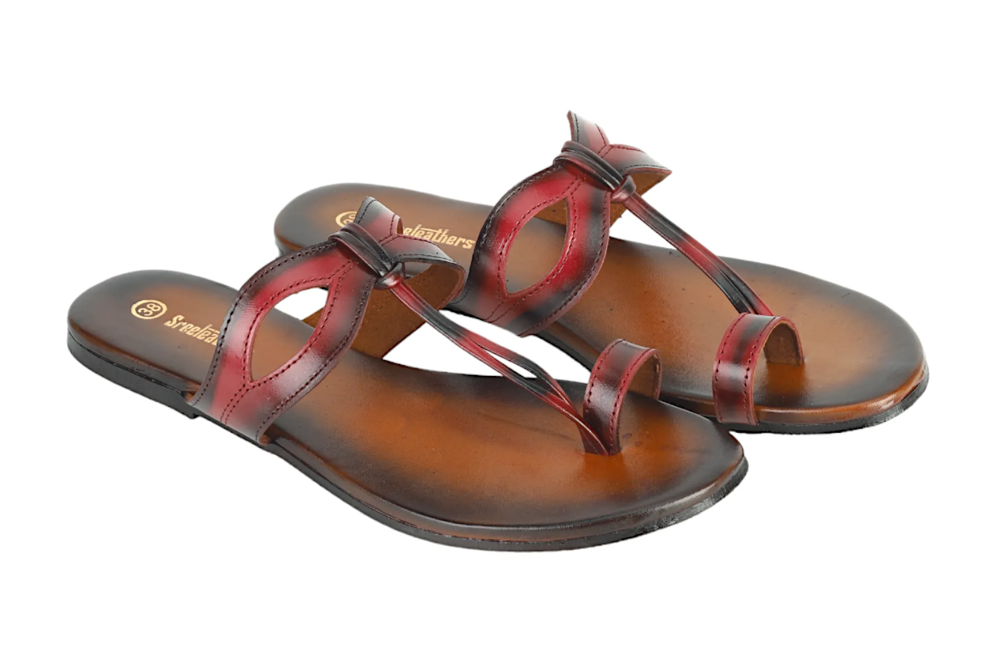 LADIES FLAT LEATHER CHAPPAL 996071