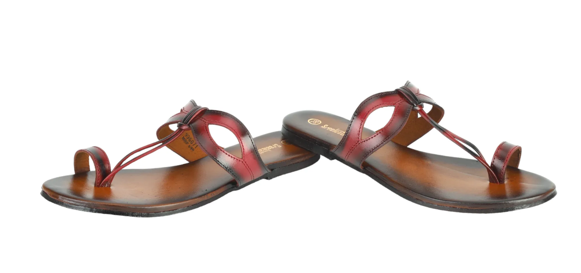 LADIES FLAT LEATHER CHAPPAL 996071