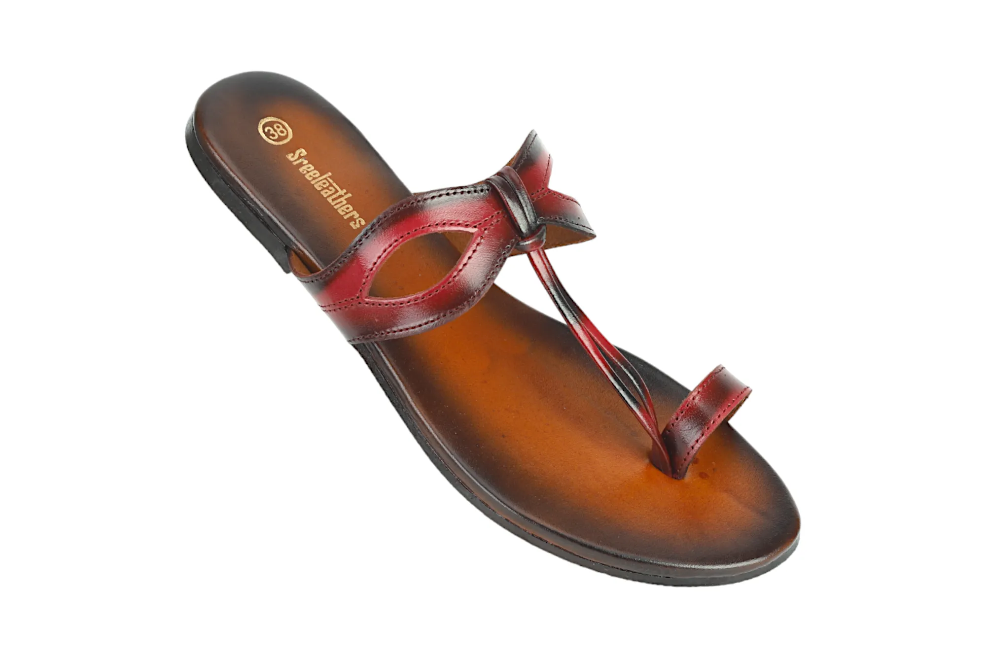 LADIES FLAT LEATHER CHAPPAL 996071