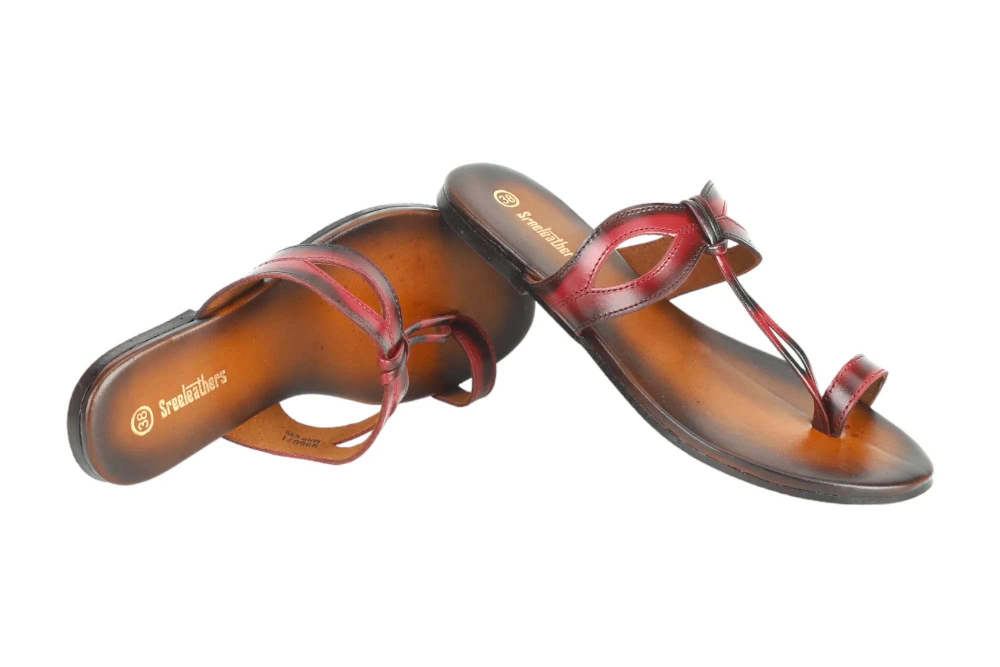 LADIES FLAT LEATHER CHAPPAL 996071