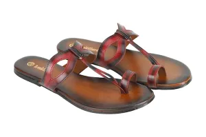 LADIES FLAT LEATHER CHAPPAL 996071