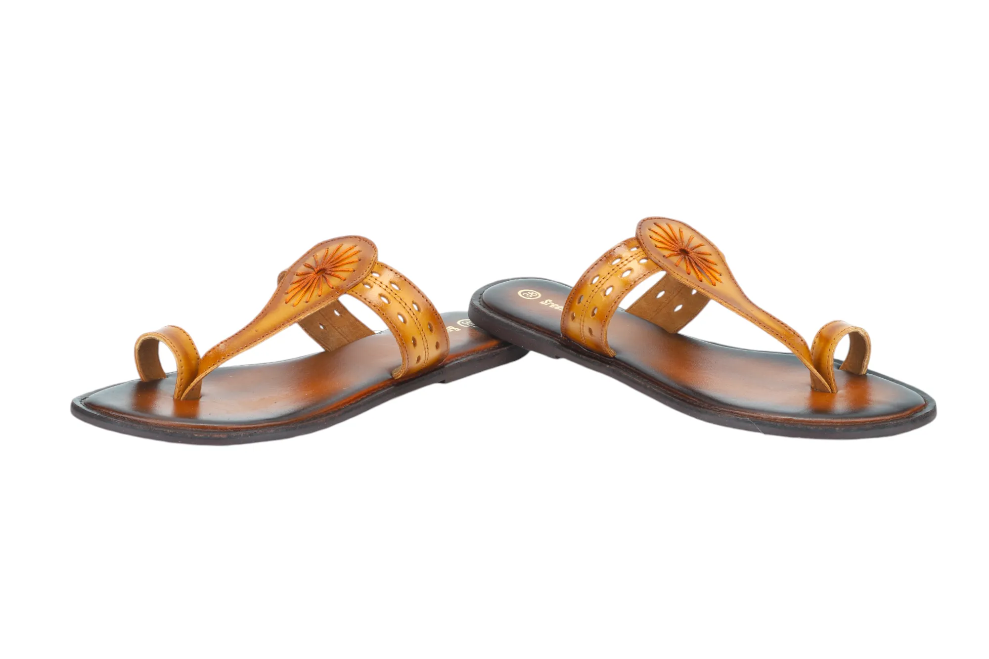LADIES FLAT LEATHER CHAPPAL 996072