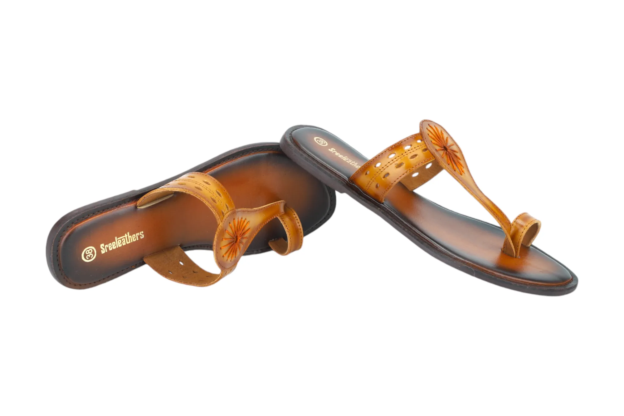 LADIES FLAT LEATHER CHAPPAL 996072