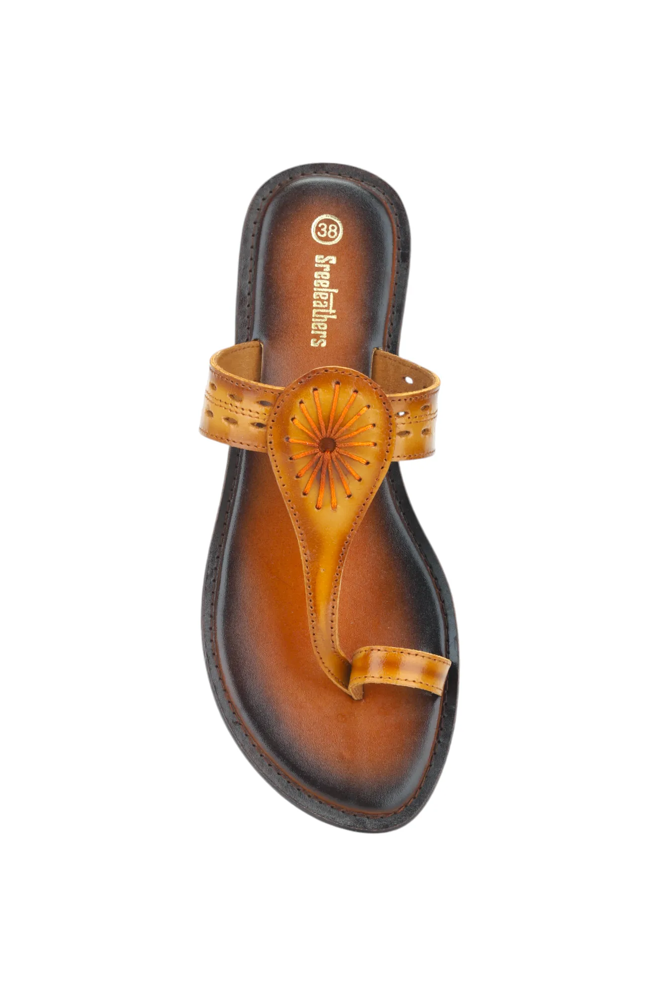LADIES FLAT LEATHER CHAPPAL 996072