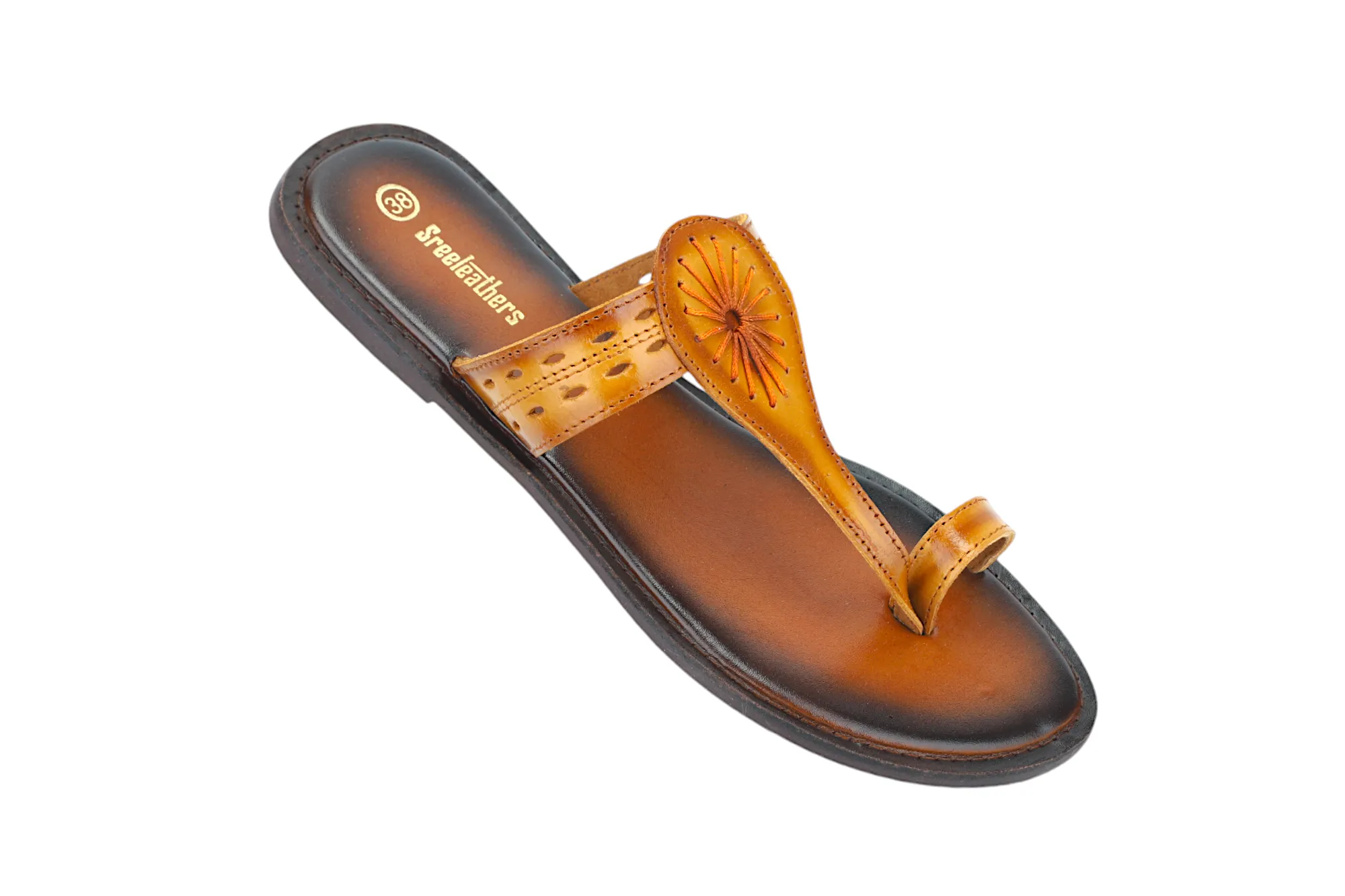 LADIES FLAT LEATHER CHAPPAL 996072