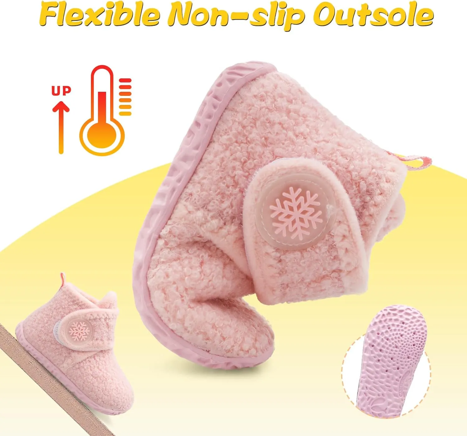 LeIsfIt Toddler Slippers Boys Girls House Slippers Kids Winter Boots Warm Lightweight House Shoes with Non-Slip Sole