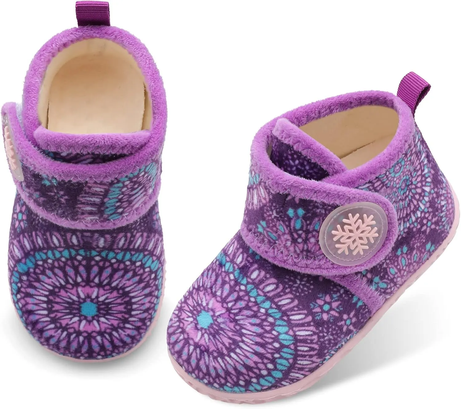 LeIsfIt Toddler Slippers Boys Girls House Slippers Kids Winter Boots Warm Lightweight House Shoes with Non-Slip Sole