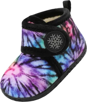 LeIsfIt Toddler Slippers Boys Girls House Slippers Kids Winter Boots Warm Lightweight House Shoes with Non-Slip Sole