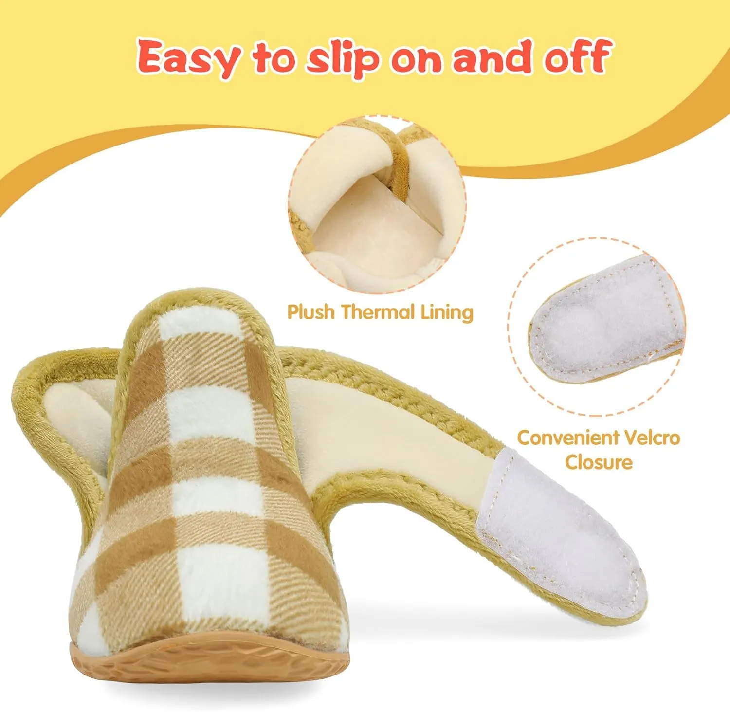 LeIsfIt Toddler Slippers Boys Girls House Slippers Kids Winter Boots Warm Lightweight House Shoes with Non-Slip Sole