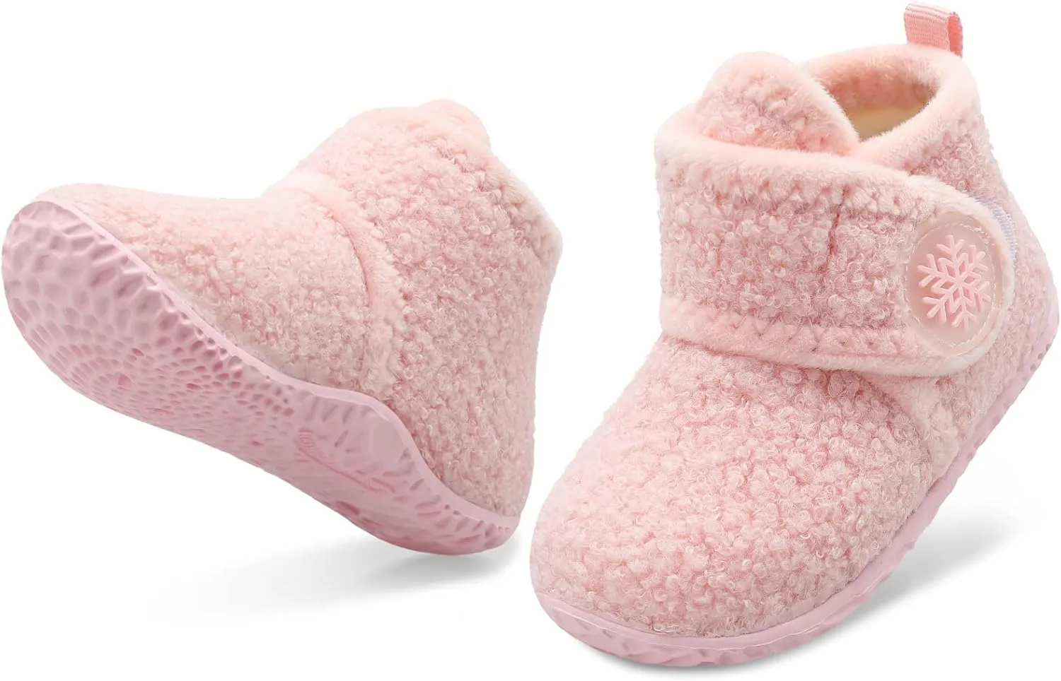 LeIsfIt Toddler Slippers Boys Girls House Slippers Kids Winter Boots Warm Lightweight House Shoes with Non-Slip Sole