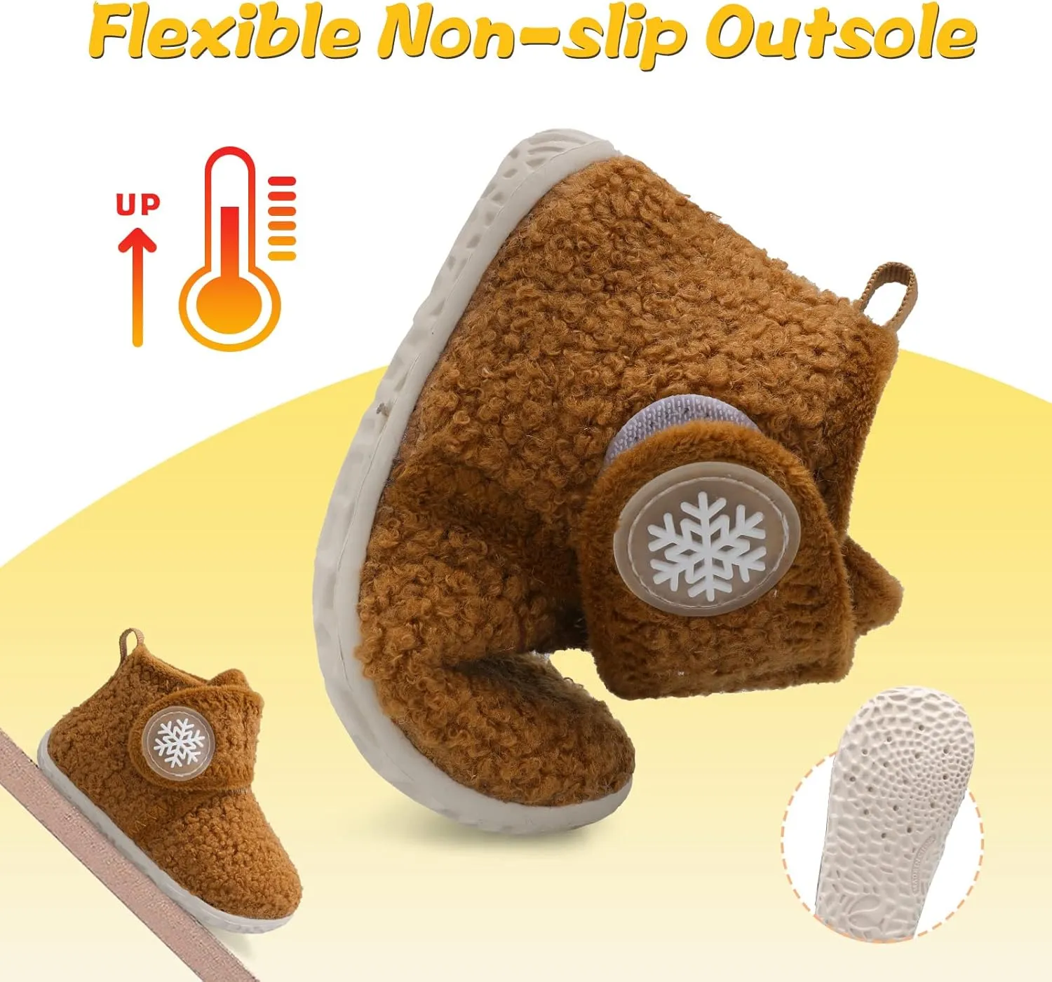 LeIsfIt Toddler Slippers Boys Girls House Slippers Kids Winter Boots Warm Lightweight House Shoes with Non-Slip Sole