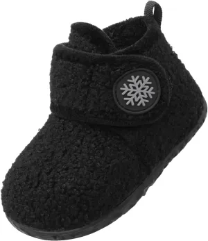 LeIsfIt Toddler Slippers Boys Girls House Slippers Kids Winter Boots Warm Lightweight House Shoes with Non-Slip Sole