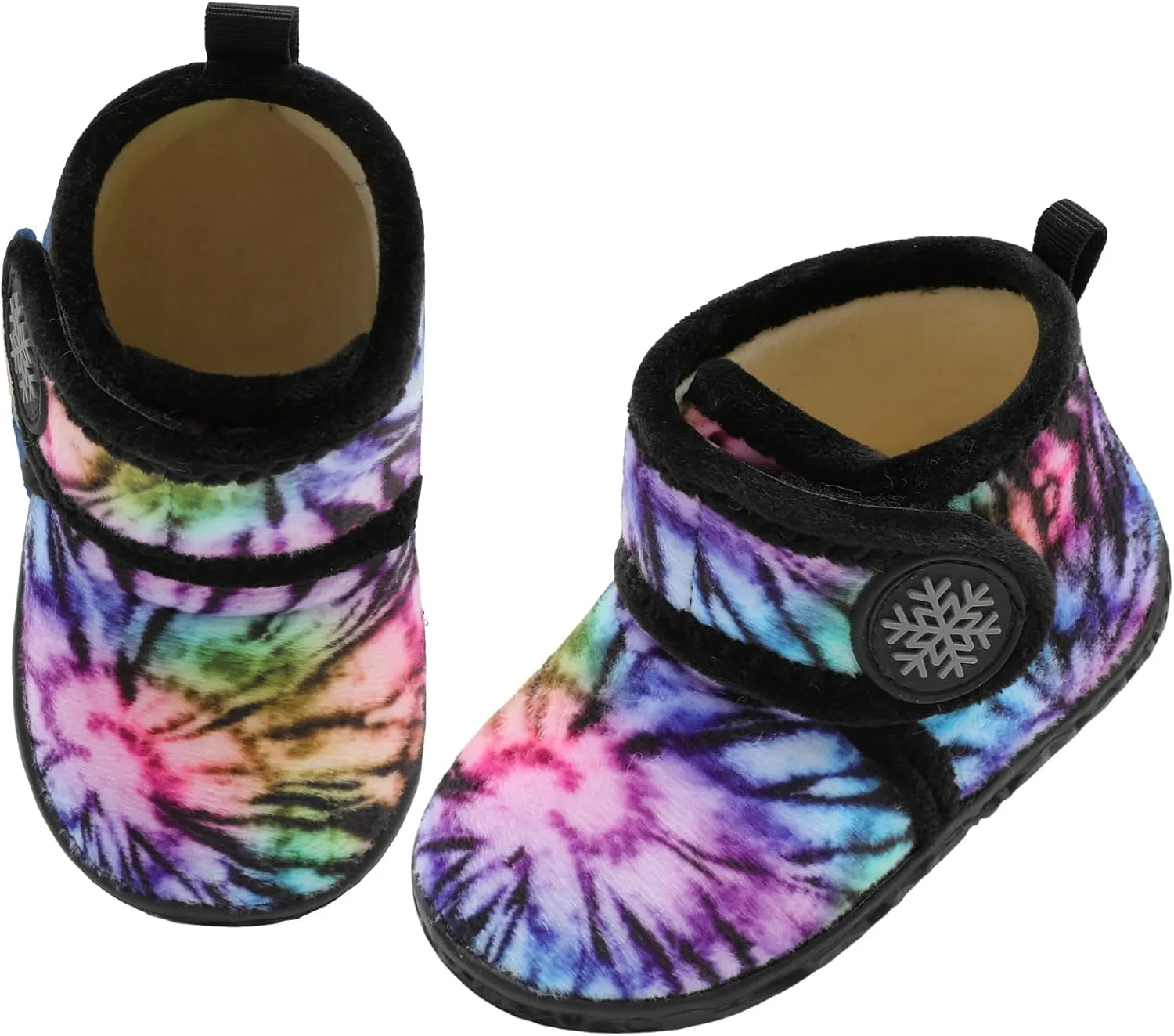 LeIsfIt Toddler Slippers Boys Girls House Slippers Kids Winter Boots Warm Lightweight House Shoes with Non-Slip Sole