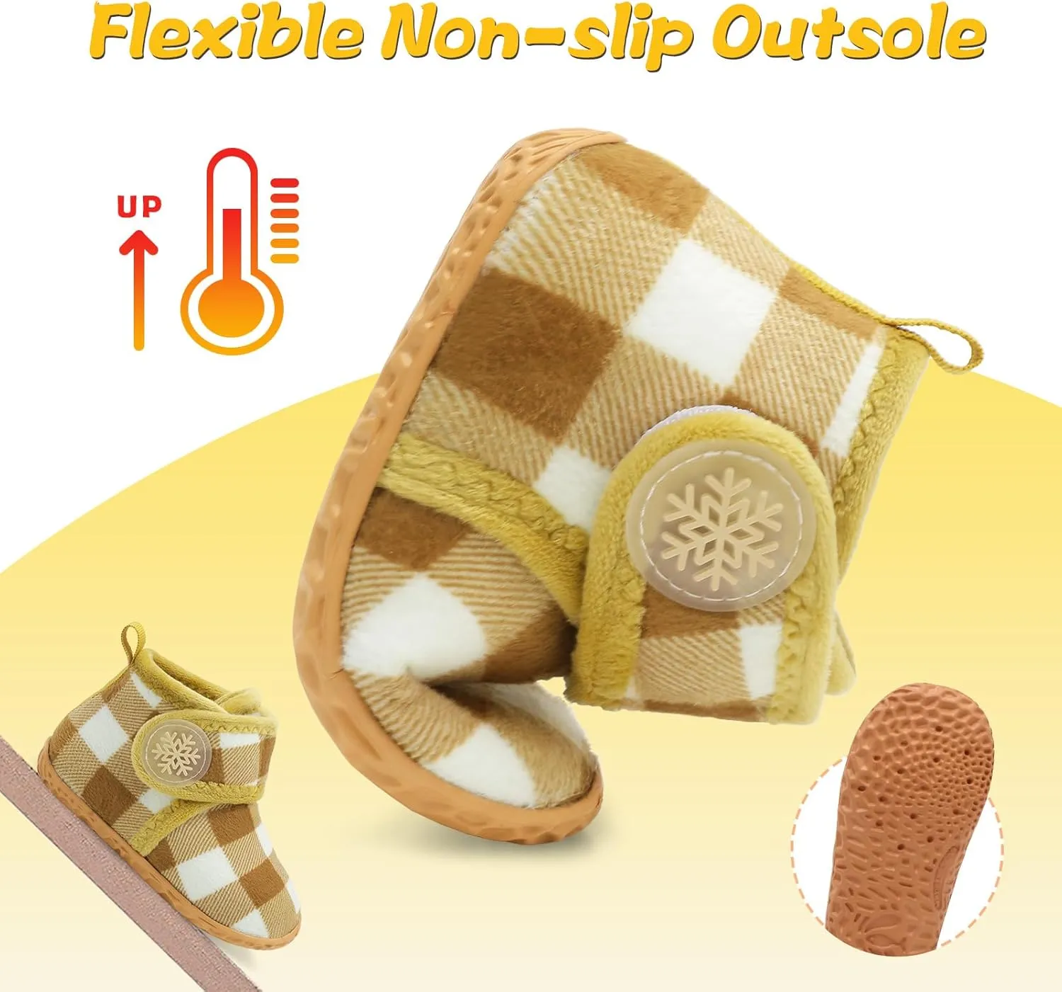 LeIsfIt Toddler Slippers Boys Girls House Slippers Kids Winter Boots Warm Lightweight House Shoes with Non-Slip Sole