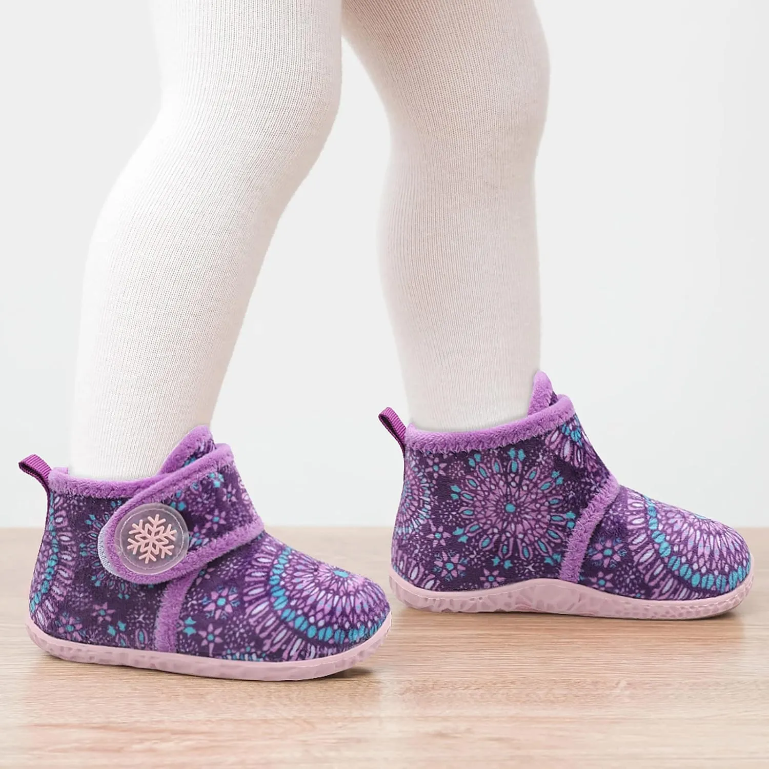 LeIsfIt Toddler Slippers Boys Girls House Slippers Kids Winter Boots Warm Lightweight House Shoes with Non-Slip Sole