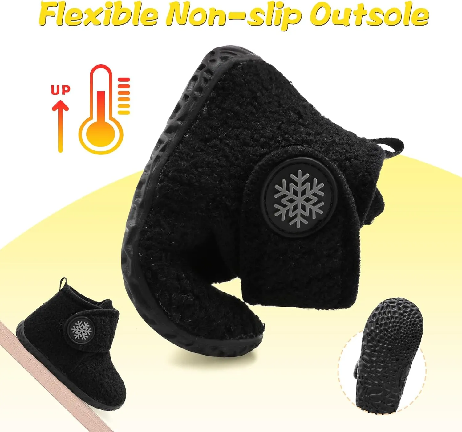 LeIsfIt Toddler Slippers Boys Girls House Slippers Kids Winter Boots Warm Lightweight House Shoes with Non-Slip Sole