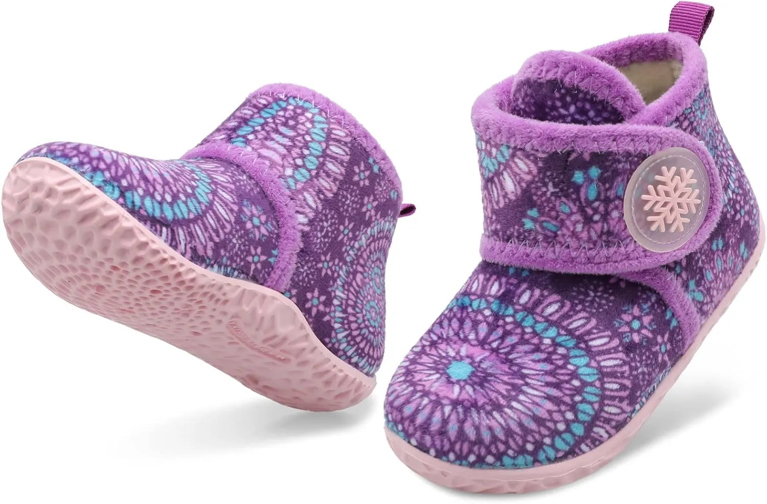LeIsfIt Toddler Slippers Boys Girls House Slippers Kids Winter Boots Warm Lightweight House Shoes with Non-Slip Sole