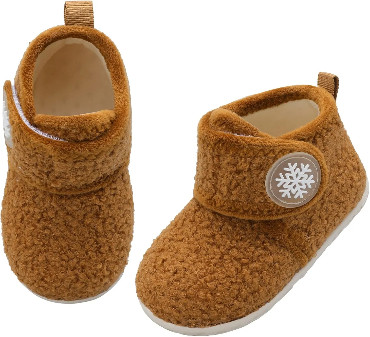 LeIsfIt Toddler Slippers Boys Girls House Slippers Kids Winter Boots Warm Lightweight House Shoes with Non-Slip Sole